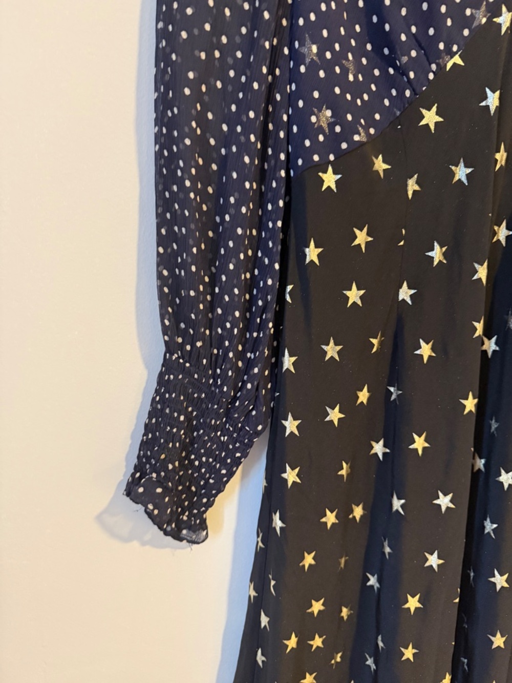 RIXO Erin Star Printed Silk-Chiffon Midi Dress - Picture 3 of 9